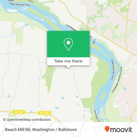 Beach Mill Rd, Great Falls, VA 22066 map