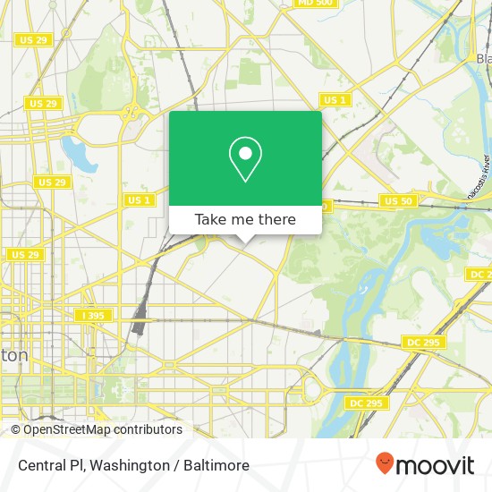 Mapa de Central Pl, Washington, DC 20002