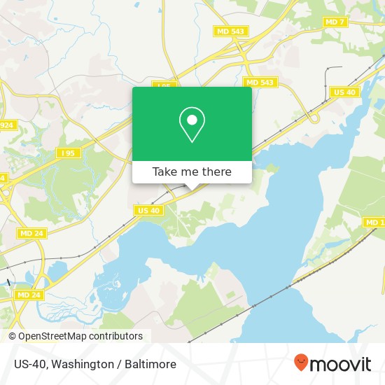 Mapa de US-40, Abingdon, MD 21009