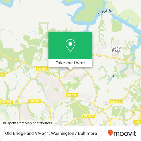 Mapa de Old Bridge and VA-641, Woodbridge, VA 22192