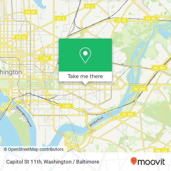 Mapa de Capitol St 11th, Washington, DC 20003
