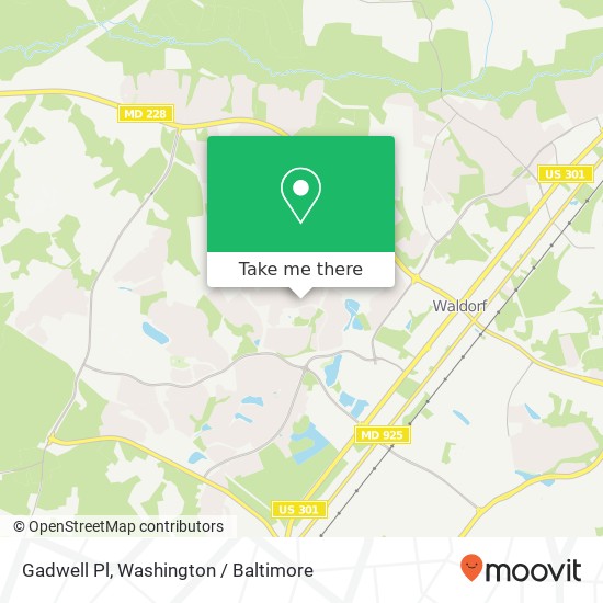 Mapa de Gadwell Pl, Waldorf, MD 20603