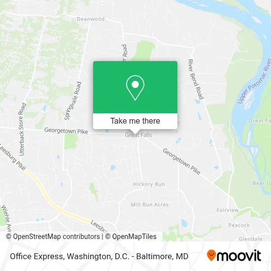 Office Express, 9907 Georgetown Pike map