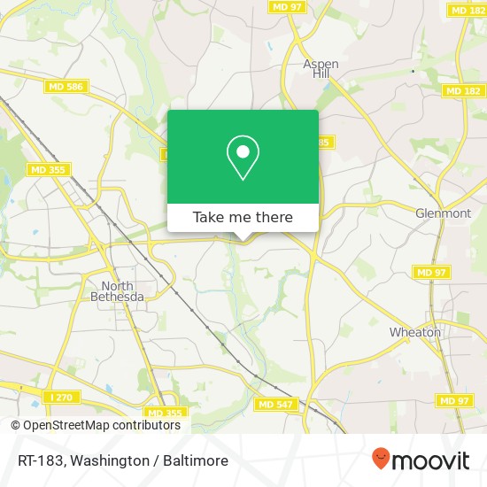 RT-183, Silver Spring (ASPEN HILL), MD 20906 map