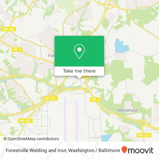 Mapa de Forestville Welding and Iron, 8335 Old Marlboro Pike