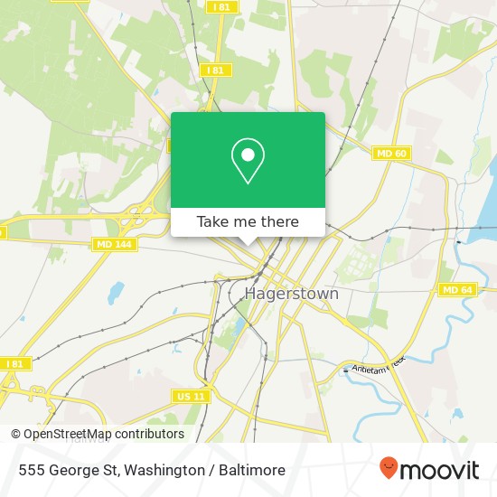 Mapa de 555 George St, Hagerstown, MD 21740