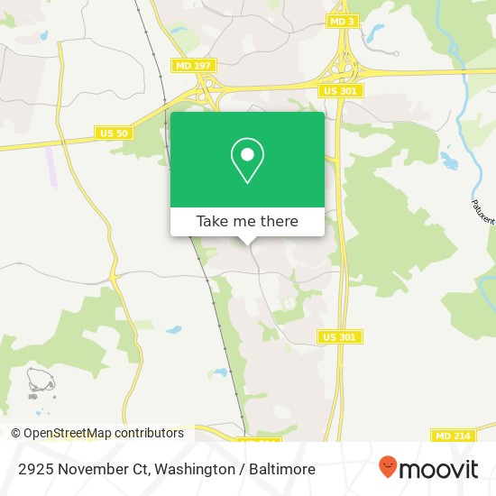 Mapa de 2925 November Ct, Bowie, MD 20716