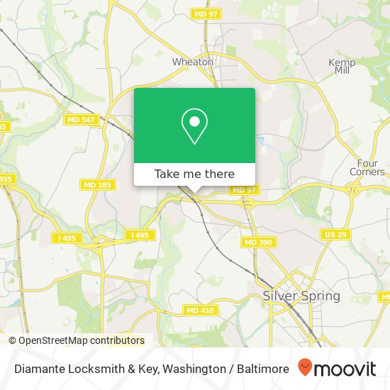 Mapa de Diamante Locksmith & Key, 2601 Forest Glen Rd