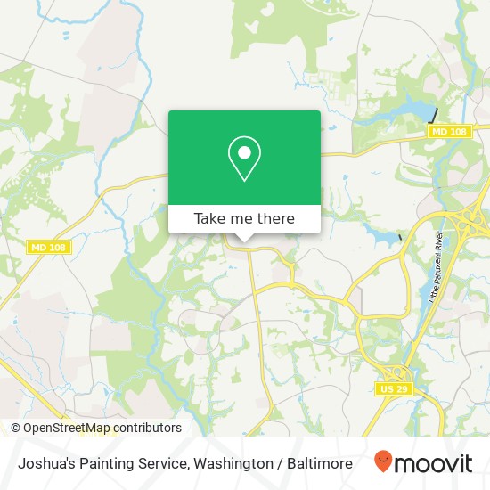 Mapa de Joshua's Painting Service, 5485 Harpers Farm Rd