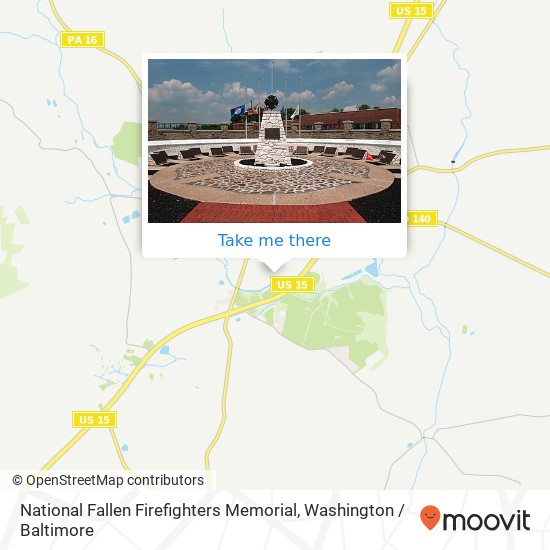 Mapa de National Fallen Firefighters Memorial