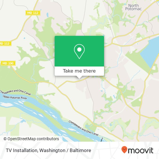 Mapa de TV Installation, 12810 Travilah Rd