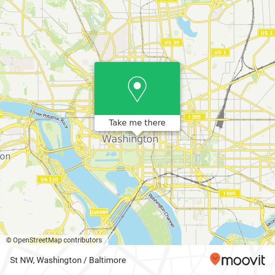 Mapa de St NW, Washington, DC 20004