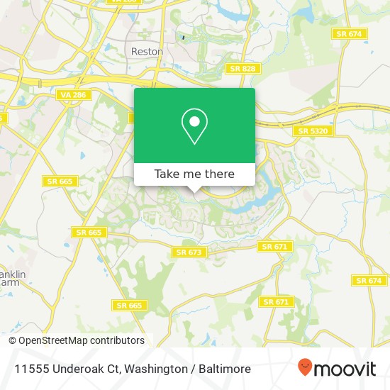 Mapa de 11555 Underoak Ct, Reston, VA 20191