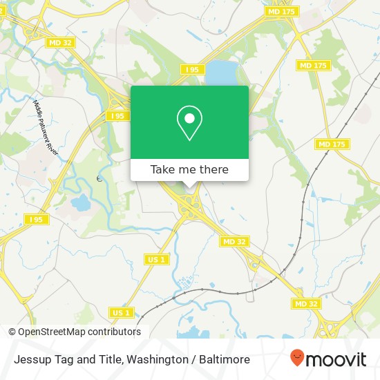 Mapa de Jessup Tag and Title, 8844 Washington Blvd