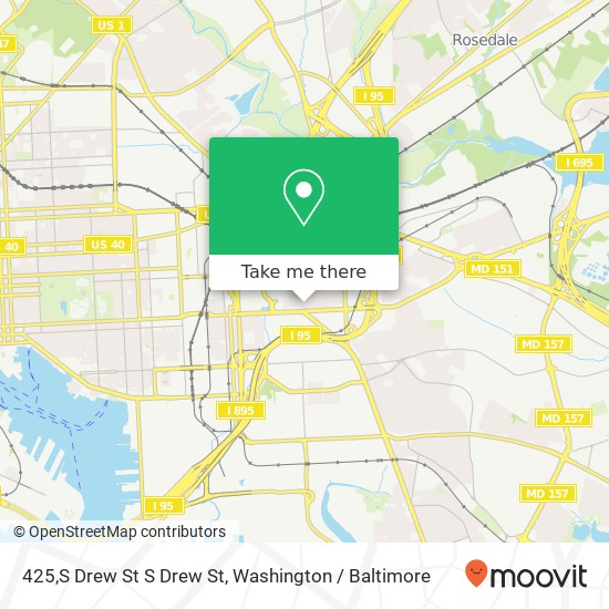 Mapa de 425,S Drew St S Drew St, Baltimore, MD 21224