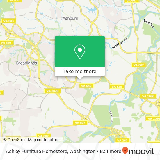 Ashley Furniture Homestore, 21635 Red Rum Dr map