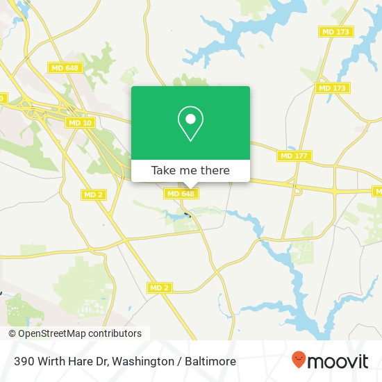 Mapa de 390 Wirth Hare Dr, Pasadena, MD 21122