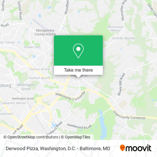 Mapa de Derwood Pizza