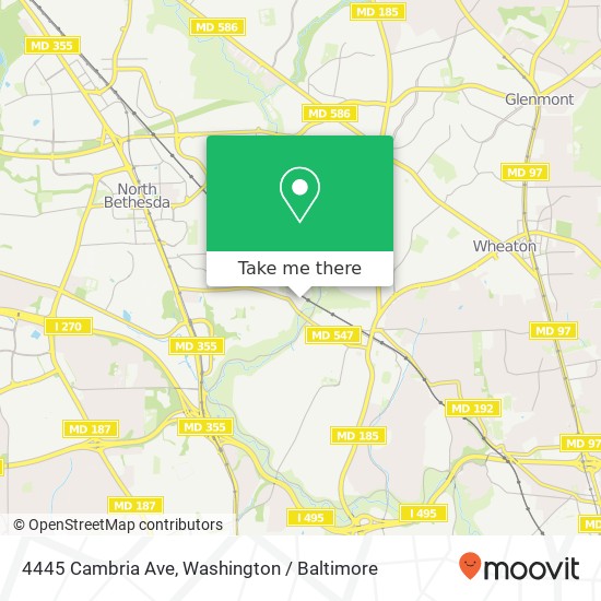 4445 Cambria Ave, Garrett Park, MD 20896 map