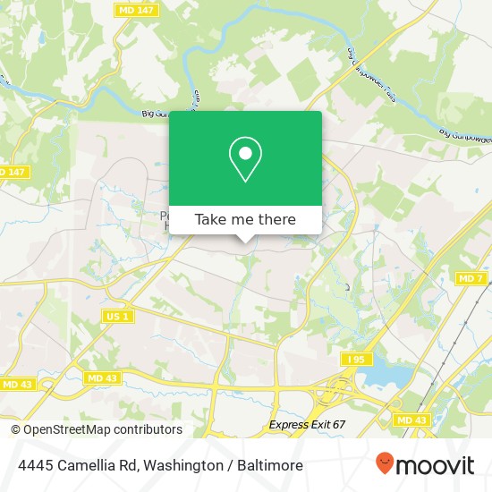 Mapa de 4445 Camellia Rd, Nottingham, MD 21236