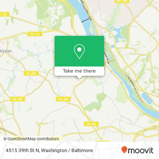 Mapa de 4515 39th St N, Arlington, VA 22207