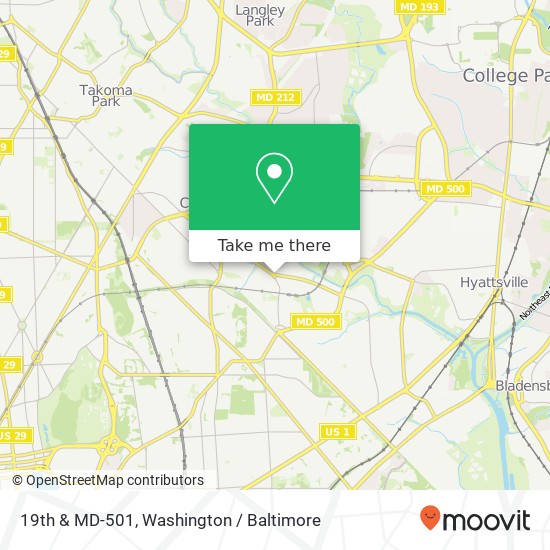 19th & MD-501, Hyattsville, MD 20782 map