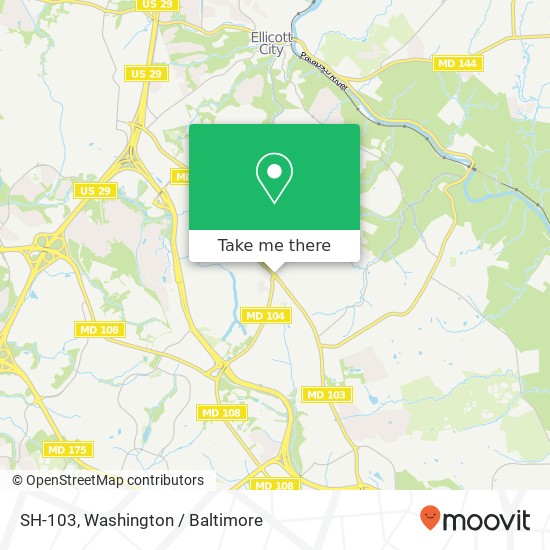 Mapa de SH-103, Ellicott City, MD 21043