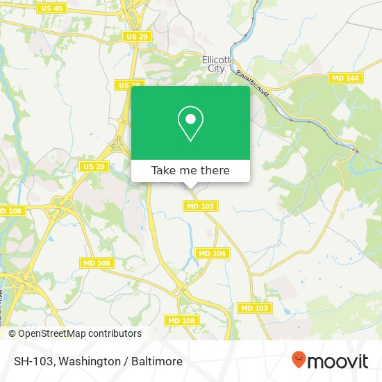 Mapa de SH-103, Ellicott City, MD 21043