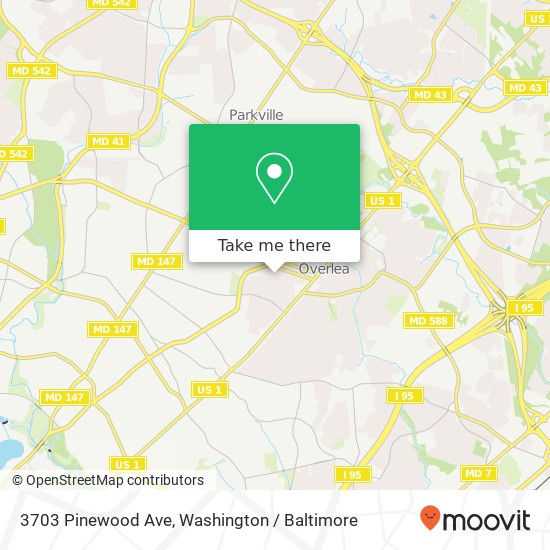3703 Pinewood Ave, Baltimore, MD 21206 map