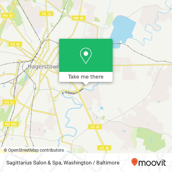 Mapa de Sagittarius Salon & Spa, 1136 Conrad Ct