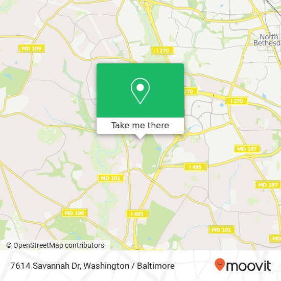 7614 Savannah Dr, Bethesda, MD 20817 map