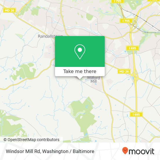 Mapa de Windsor Mill Rd, Windsor Mill, MD 21244