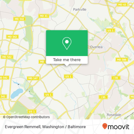 Mapa de Evergreen Remmell, Baltimore, MD 21206