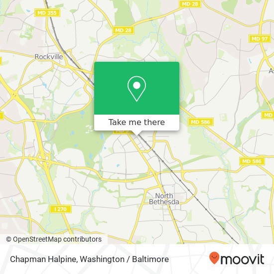 Mapa de Chapman Halpine, Rockville, MD 20852