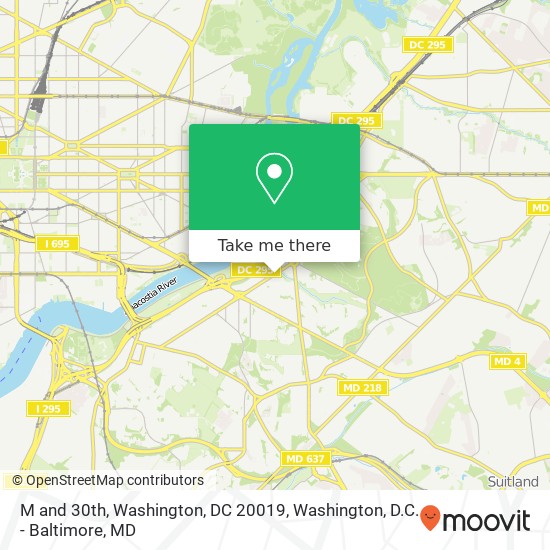 Mapa de M and 30th, Washington, DC 20019