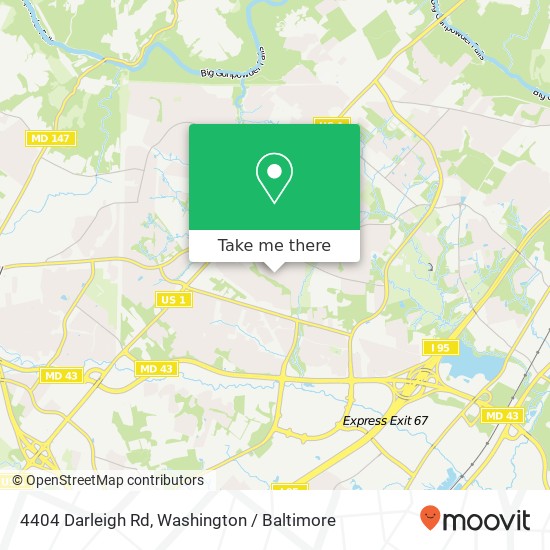 Mapa de 4404 Darleigh Rd, Nottingham, MD 21236