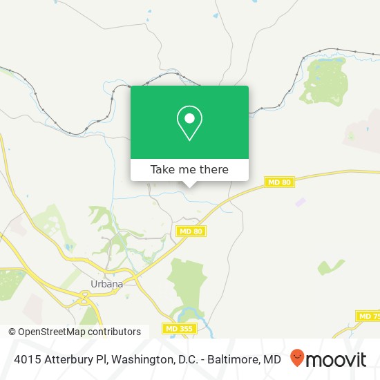 Mapa de 4015 Atterbury Pl, Frederick, MD 21704