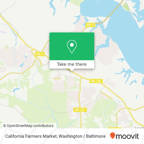 Mapa de California Farmers Market, 22810 Three Notch Rd