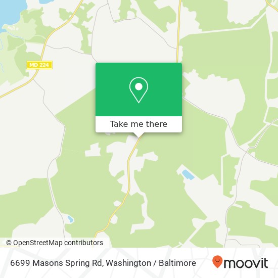 Mapa de 6699 Masons Spring Rd, La Plata, MD 20646