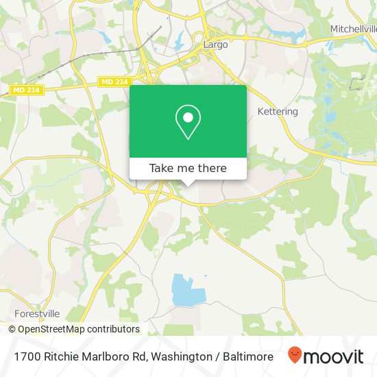 Mapa de 1700 Ritchie Marlboro Rd, Upper Marlboro, MD 20774