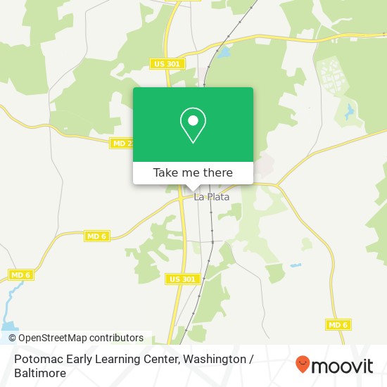 Mapa de Potomac Early Learning Center, 110 Charles St