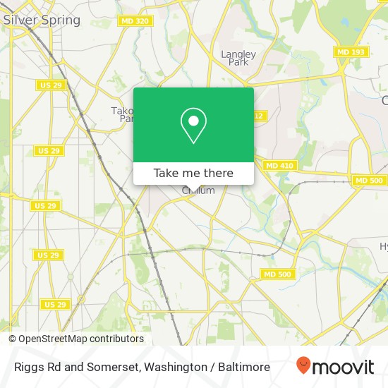 Riggs Rd and Somerset, Hyattsville, MD 20783 map