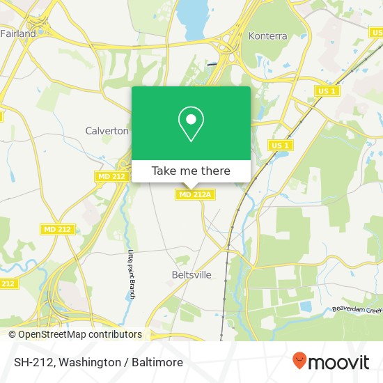 Mapa de SH-212, Beltsville, MD 20705