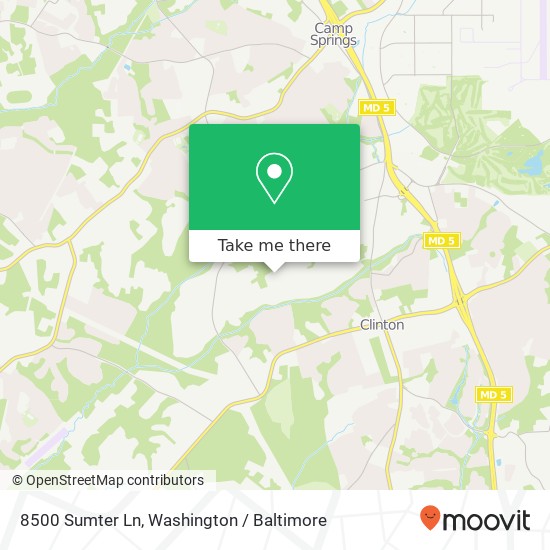 8500 Sumter Ln, Clinton, MD 20735 map