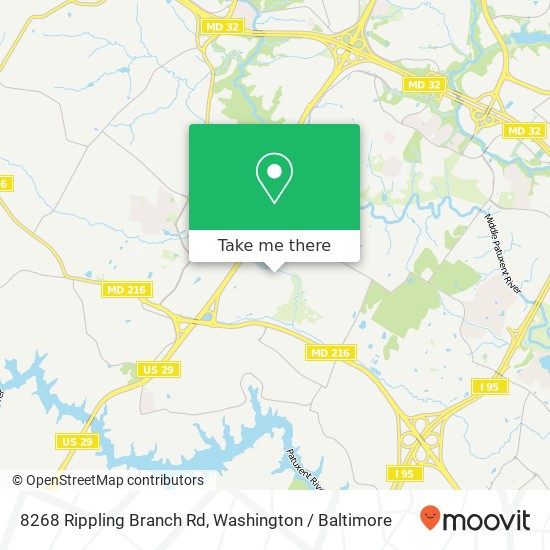 8268 Rippling Branch Rd, Laurel, MD 20723 map