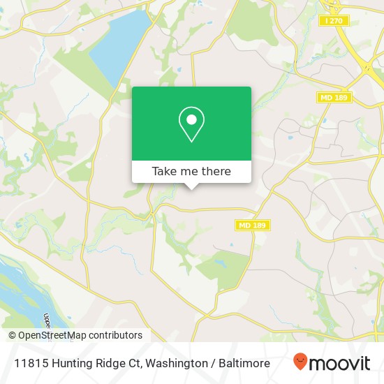 11815 Hunting Ridge Ct, Potomac, MD 20854 map