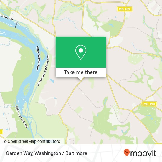 Mapa de Garden Way, Potomac, MD 20854