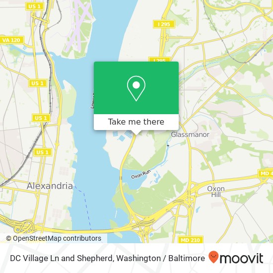 DC Village Ln and Shepherd, Washington (Wash DC), DC 20032 map