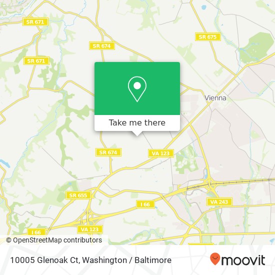 Mapa de 10005 Glenoak Ct, Vienna, VA 22181