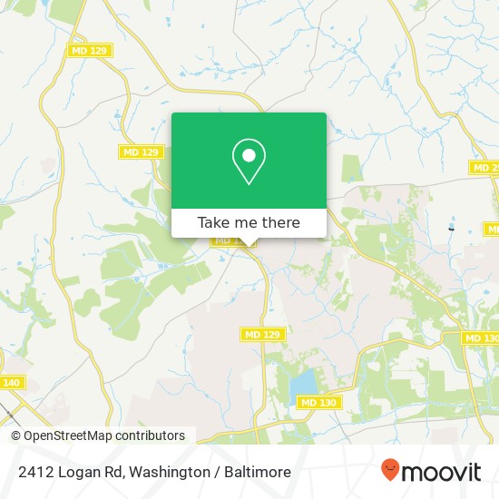 Mapa de 2412 Logan Rd, Owings Mills, MD 21117